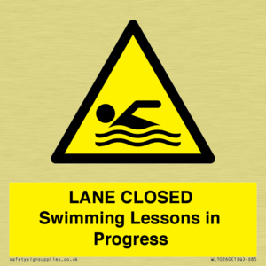 LANE CLOSED Swimming Lessons in Progress